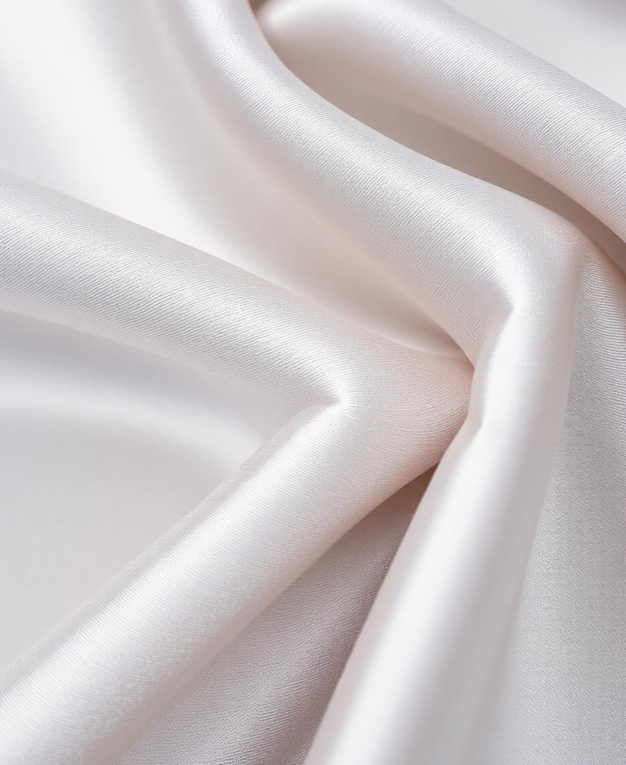 Detail of finished satin fabric woven at Gunatit Tex Fab